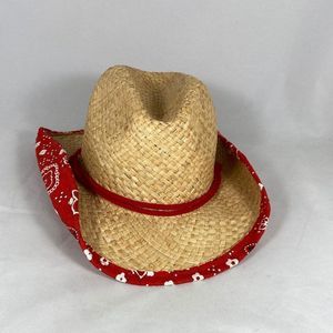 KinderCaps Raffia Western Hat NWT